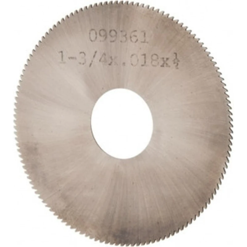 Made in USA 1-3/4 Diam x 0.018 Blade Thickness, 1/2 Arbor Hole Diam, 130 Teeth, Solid Carbide, Jewelers Saw Uncoated ...